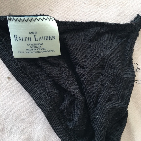 Ralph Lauren strappy cross racer back black bra - Picture 5 of 8